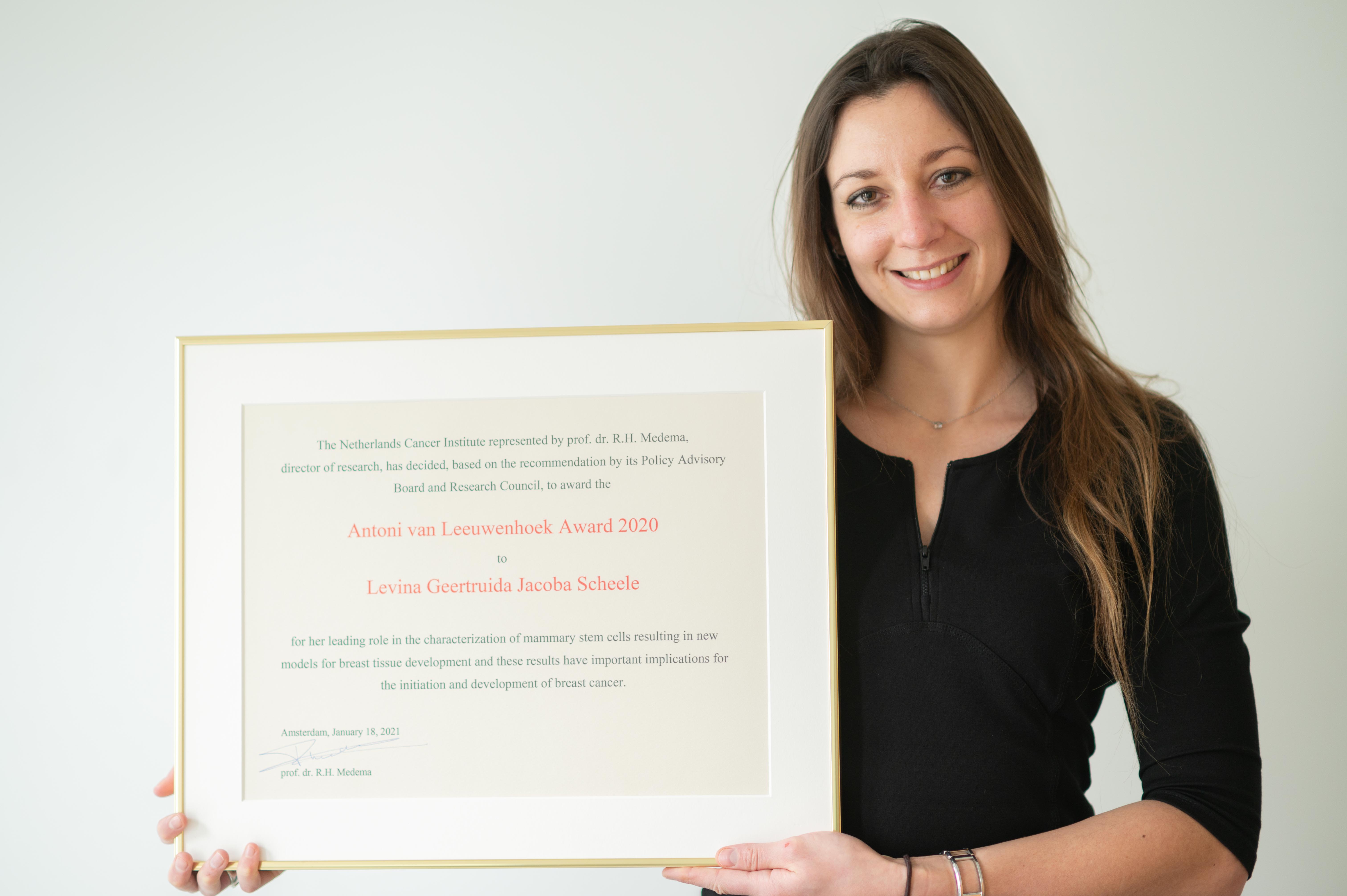 Colinda Scheele wins Antoni Van Leeuwenhoek Prijs