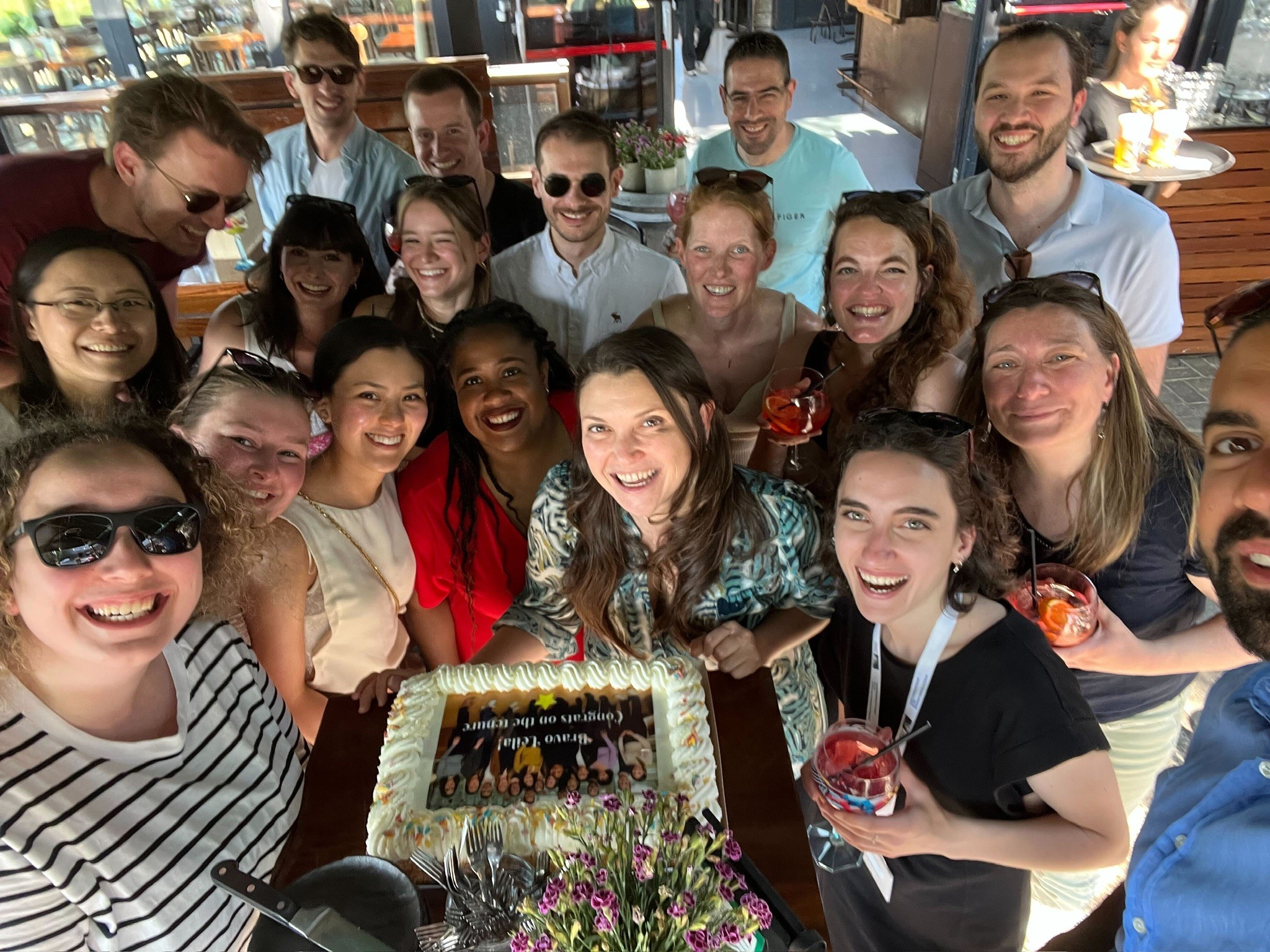 Tenure Leila With Group And Cake